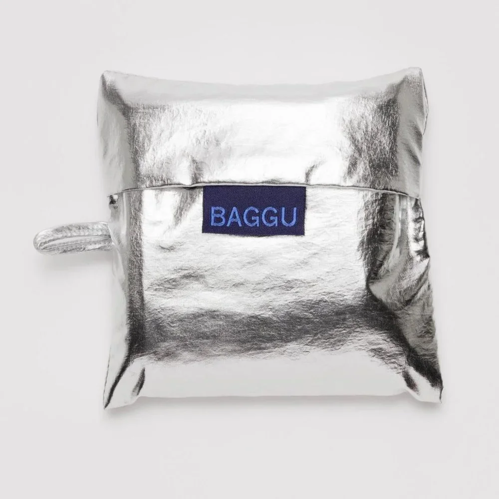 NWT Standard Baggu - Metallic Silver - Picture 2 of 7